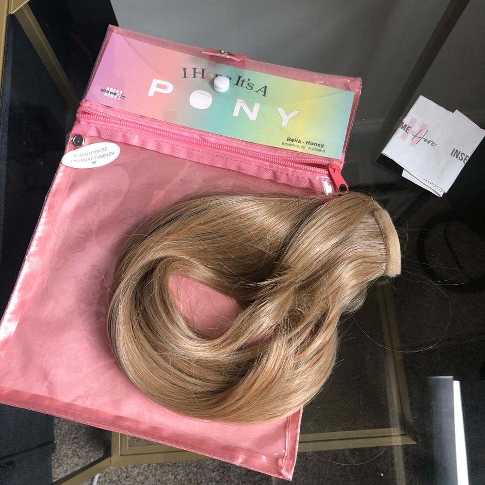 SOLD - INH Insert Name Here Bella 16" Clip-In Ponytail Honey Blonde